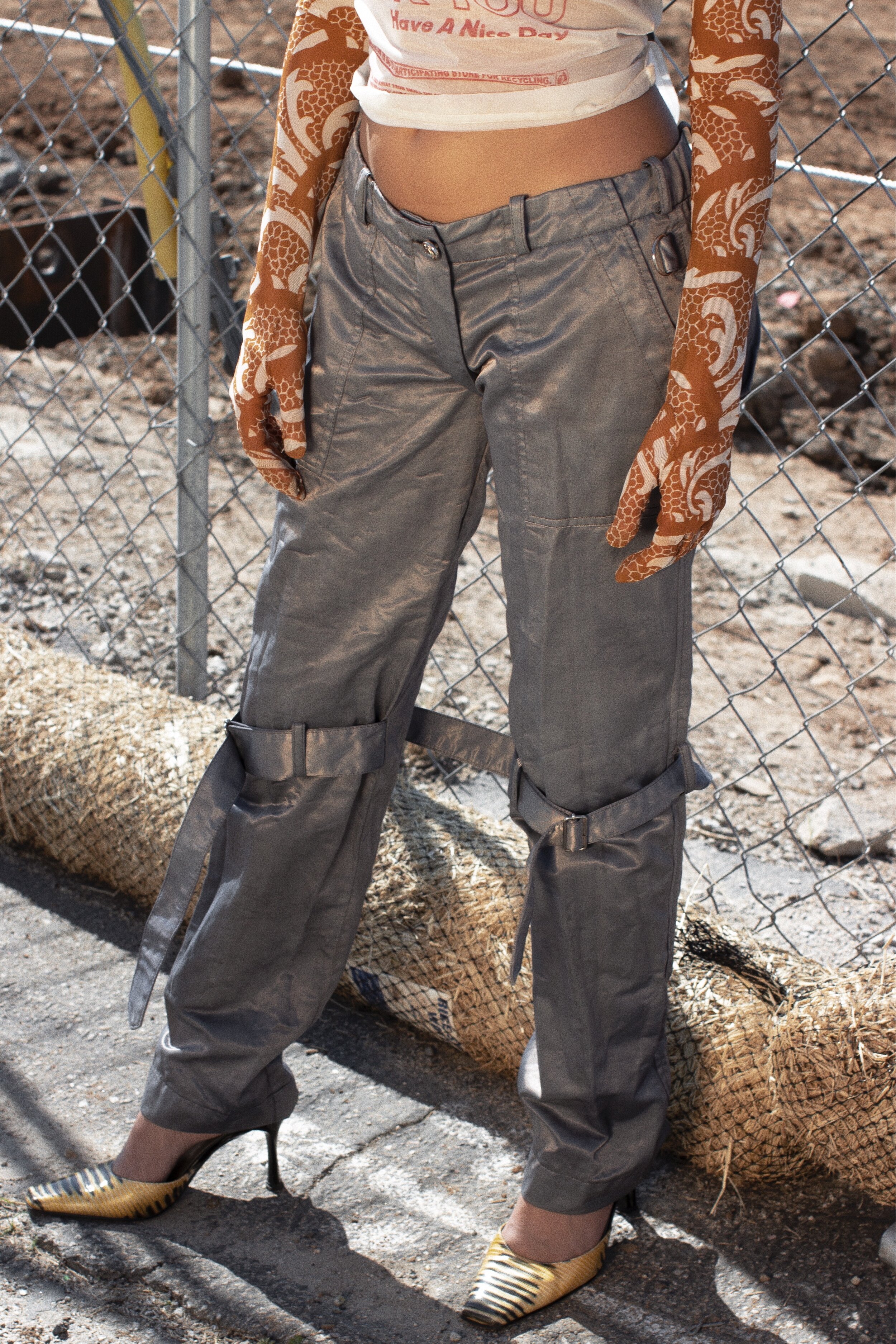 vivienne westwood gunmetal bondage pants — RIZZAT